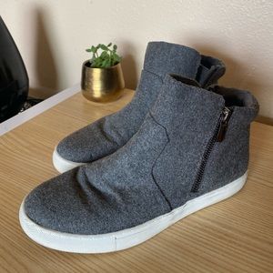 Kenneth Cole Reaction Gray Sneaker Bootie Size 8